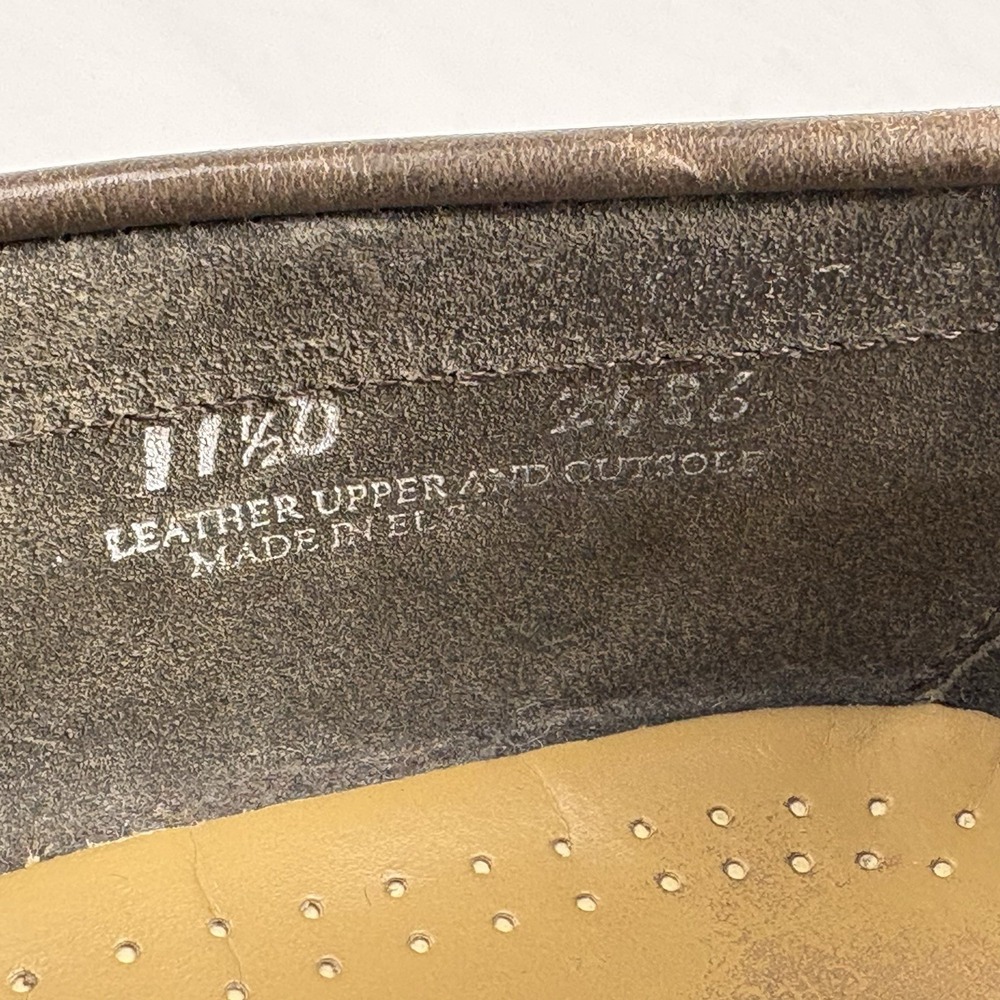 GH Bass & Co Weejuns "Leo" Penny Loafers 11.5D Gray/Black Handcrafted Leather - Picture 16 of 16